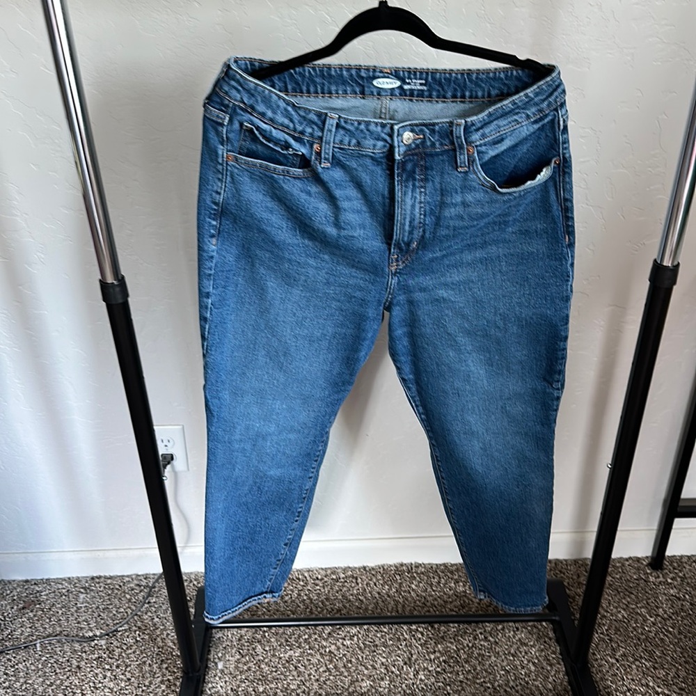 Old Navy O.G. Straight Hight Rise Jeans Size 14 Lightly Worn